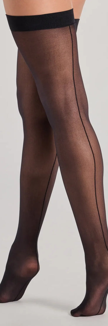 
Upgrade your style game for 2025 with the Trendy Seams Sheer Stockings in black, perfect for any fashion-forward wardrobe.