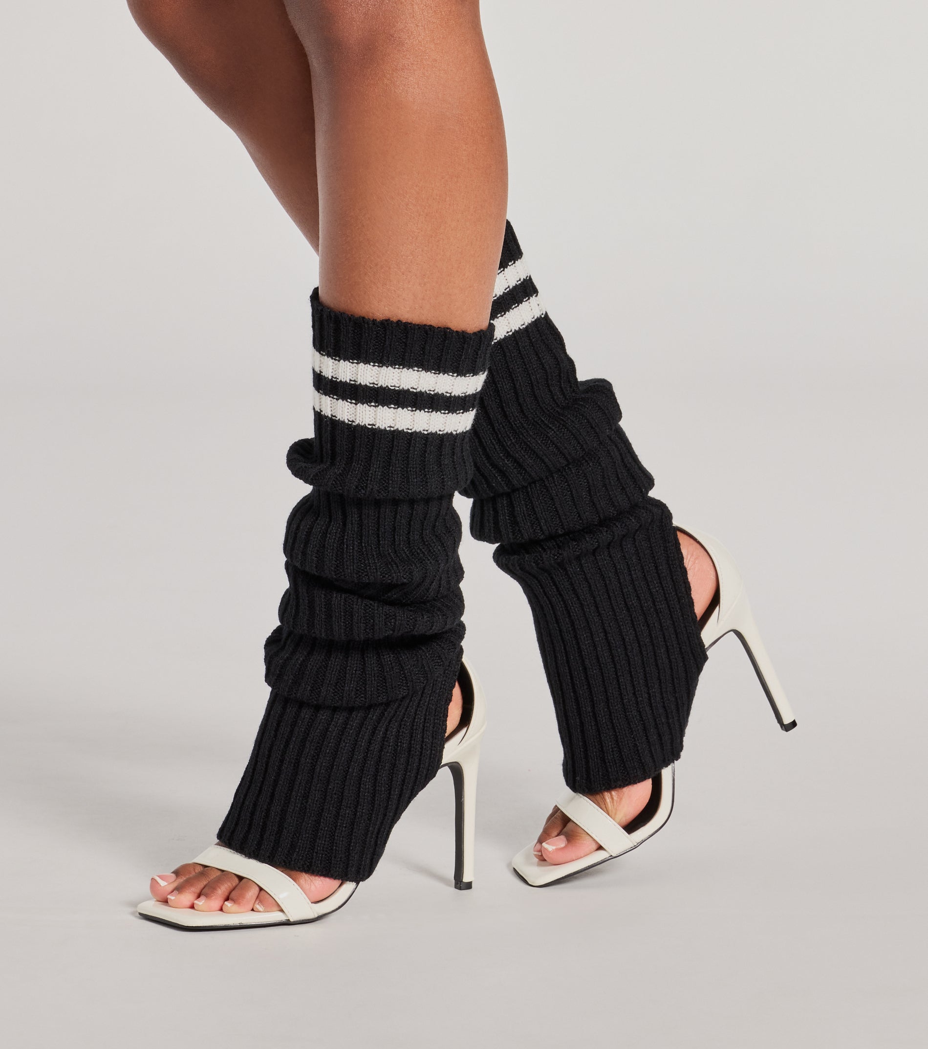 Sporty Chic Striped Leg Warmers | Windsor