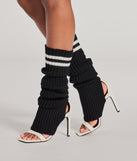 Sporty Chic Striped Leg Warmers