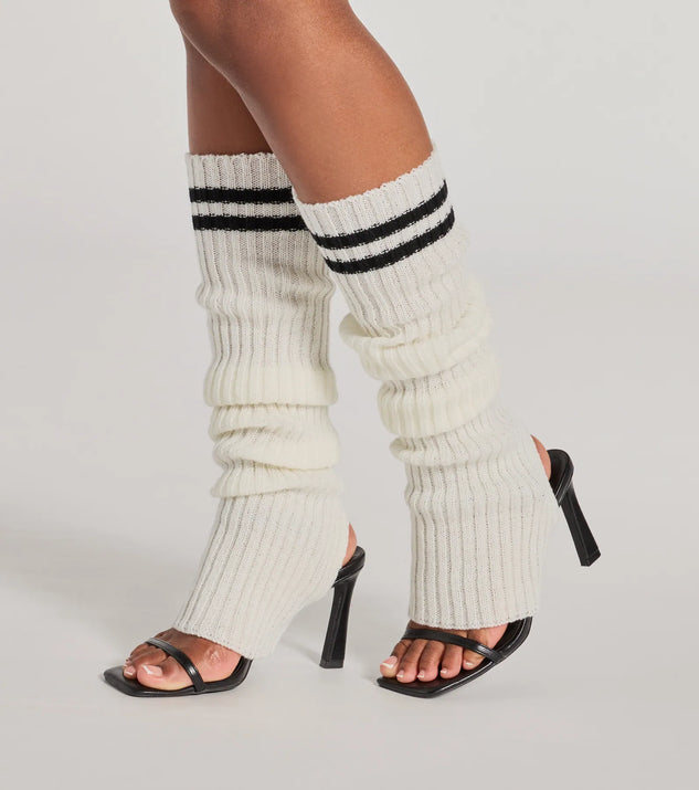 Sporty Chic Striped Leg Warmers | Windsor