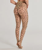 Fierce And Sultry Flocked Leopard Sheer Tights, a trendy leopard print addition to women's going-out outfits, is ideal for Christmas party outfits, chic NYE attire, or winter night-out looks that keep you on-trend!