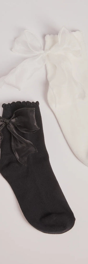 Endlessly Chic Bow Sock Two-Pack