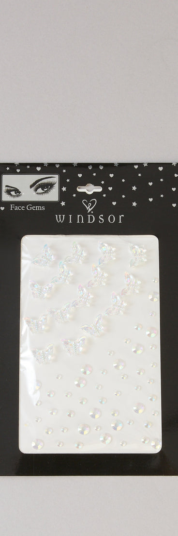Fairy Glow Butterfly Face Gems Set