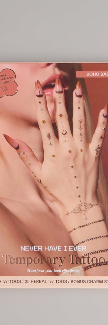 Never Have I Ever Temporary Tattoo Set