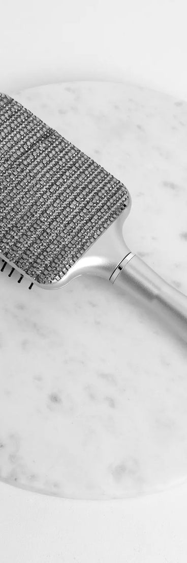 Square Rhinestone Paddle Brush