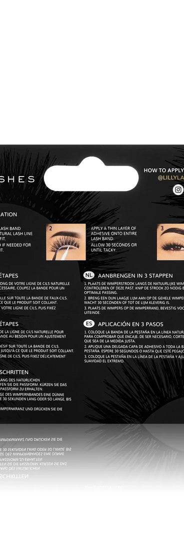 Get ready for any event with the Lilly Full Faux Lashes in black, an essential start to creating a versatile outfit for women for parties, cocktail hours, or Valentine's Day events.