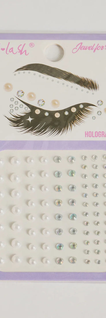 Get ready for any event with the Luxe Glow Iridescent And Faux Pearl Face Gemstones, an essential start to creating a versatile outfit for concerts, parties, or cocktail hours.