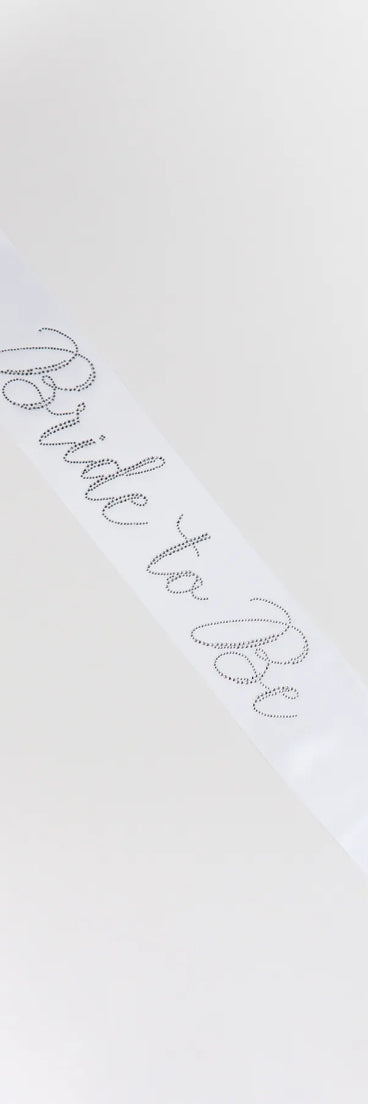 Rhinestone Bride To Be Satin Sash