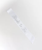 Rhinestone Bride To Be Satin Sash