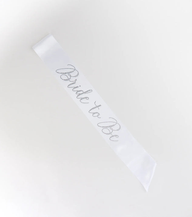 Rhinestone Bride To Be Satin Sash