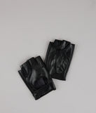 Vroom Vroom Faux Leather Fingerless Riding Gloves