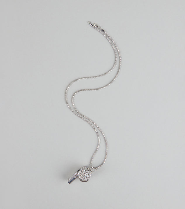 Make The Call Rhinestone Whistle