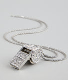 Make The Call Rhinestone Whistle