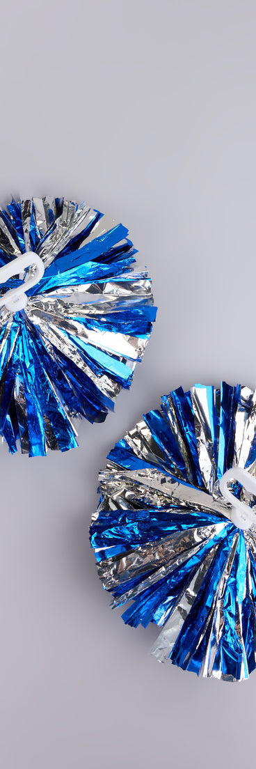 Spirit Squad Metallic Cheerleader Pom-Poms