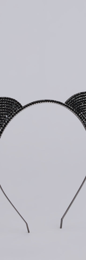 Purrfectly Glam Rhinestone Cat Ears Headband