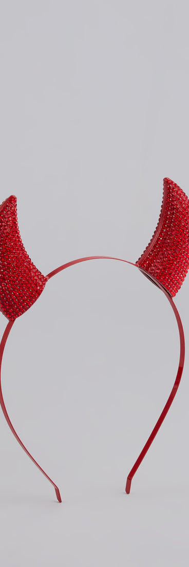 Wicked Glam Rhinestone Devil Horns Headband