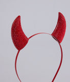 Wicked Glam Rhinestone Devil Horns Headband