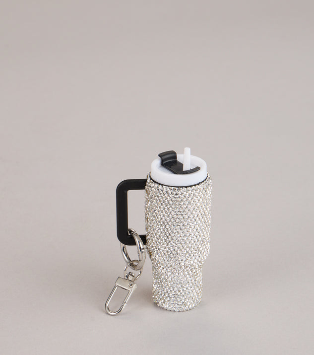 Glow Mode Rhinestone Hydro Cup Keychain