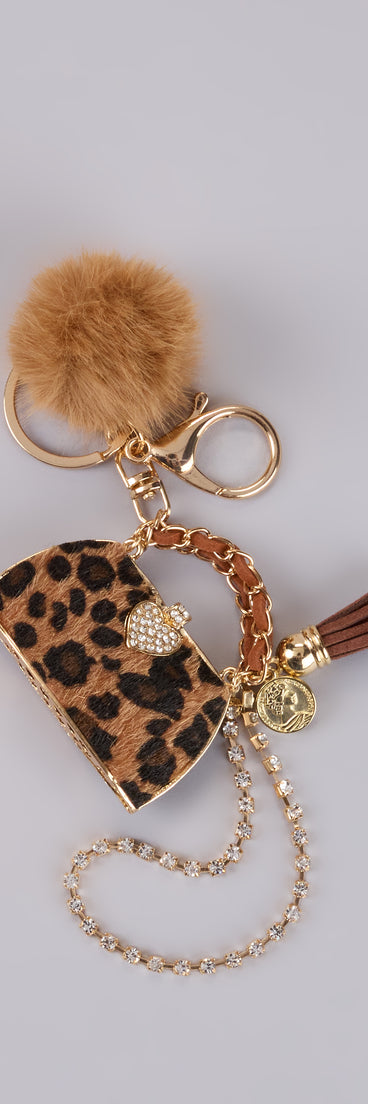 Glam Safari Leopard Purse Keychain