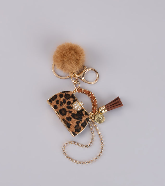 Glam Safari Leopard Purse Keychain