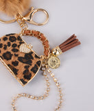 Glam Safari Leopard Purse Keychain