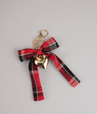Sweet Intentions Plaid Bow Keychain