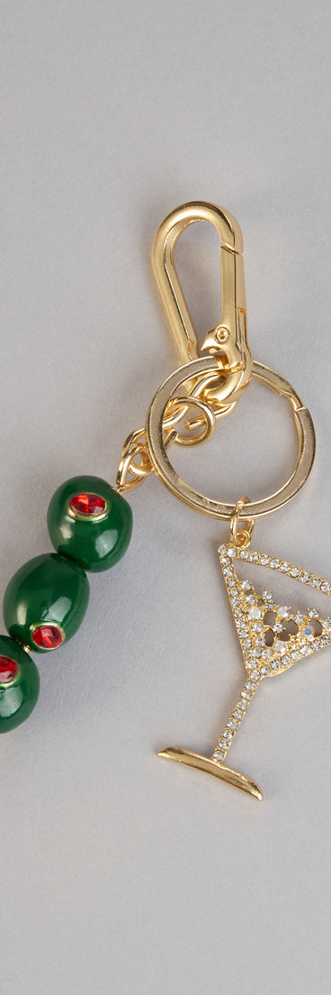Sip And Sparkle Dirty Martini Keychain