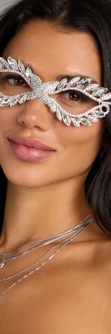 Midnight Sparkle Rhinestone Masquerade Mask