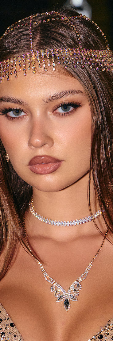 Dark Glam Halloween Rhinestone Headpiece