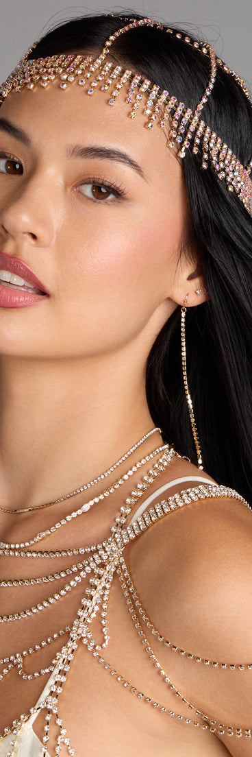 Dark Glam Halloween Rhinestone Headpiece