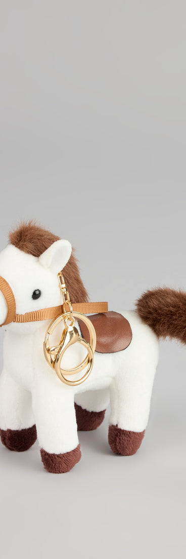 Giddy Up Plush Horse Keychain