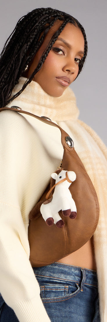 Giddy Up Plush Horse Keychain