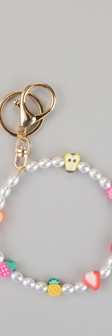 Fruity Crush Pearl Wristlet Keychain