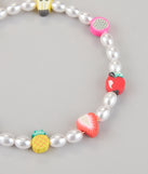 Fruity Crush Pearl Wristlet Keychain