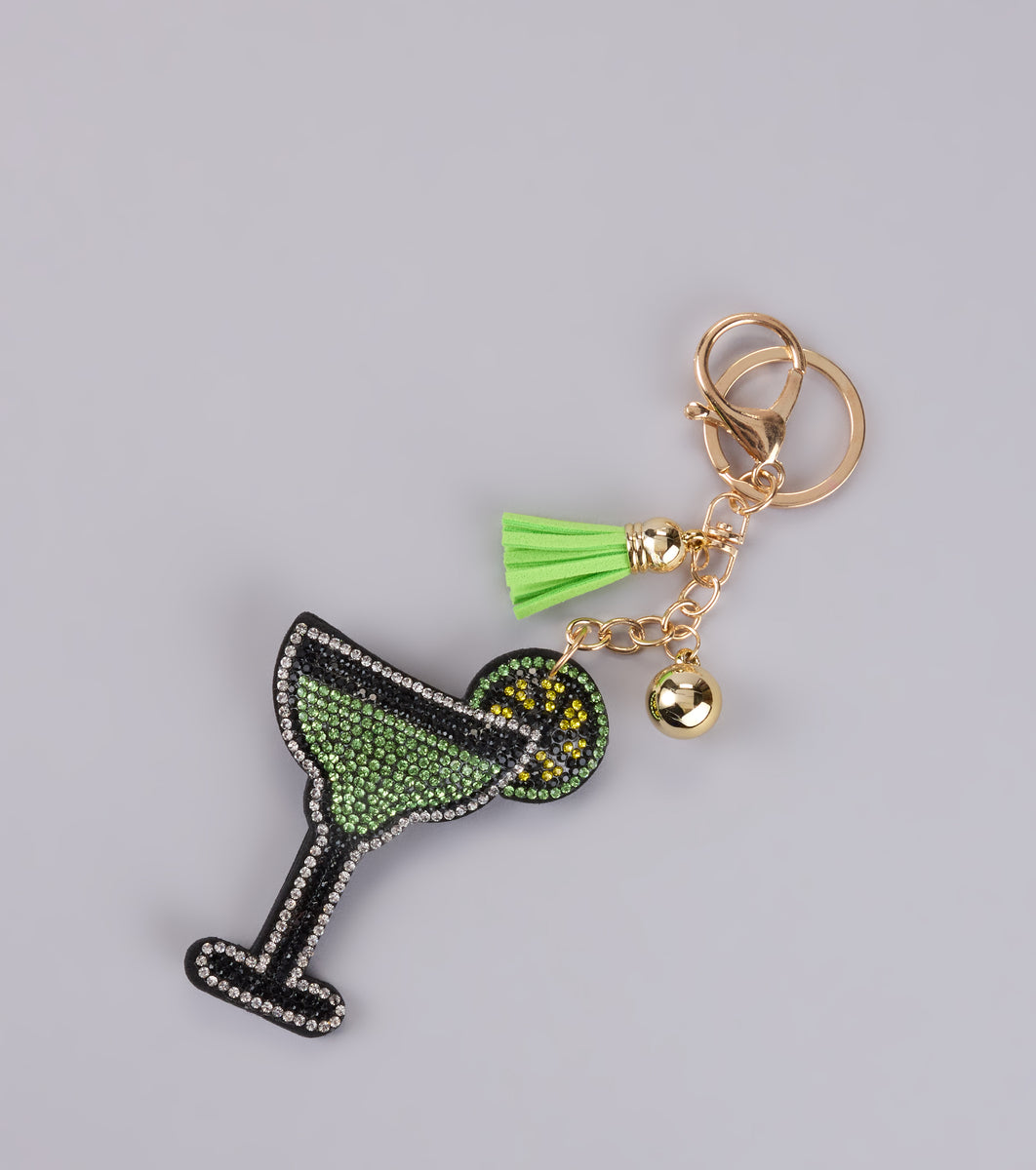 Rhinestone Margarita Puff Keychain & Windsor