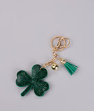 Lucky You Rhinestone Clover Keychain
