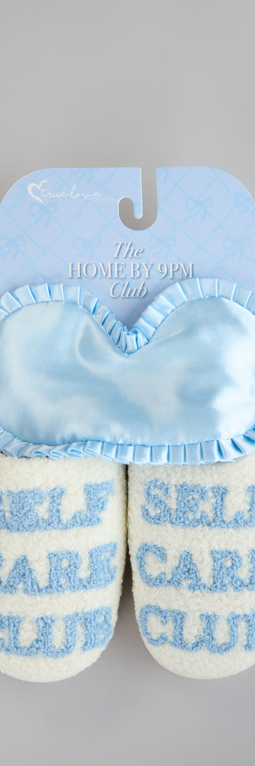 Self Care Club Sleep Mask And Slippers Set