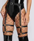 Take Charge Faux Leather Leg Harness