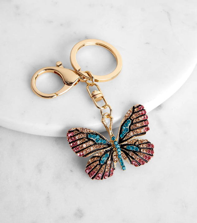 Sweet Butterfly Rhinestone Key Chain