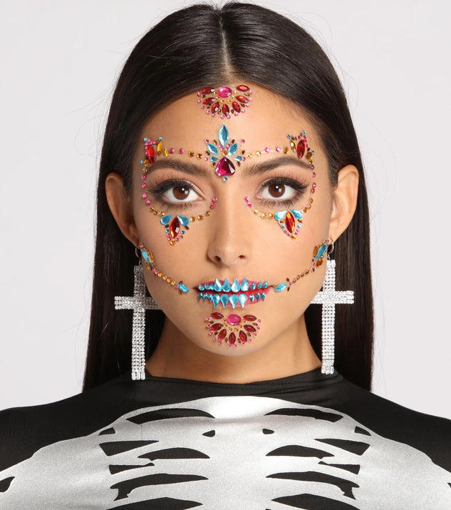 Ghoul and Glam Skeleton Face Gems