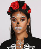Black and Red Rose Halloween Headband