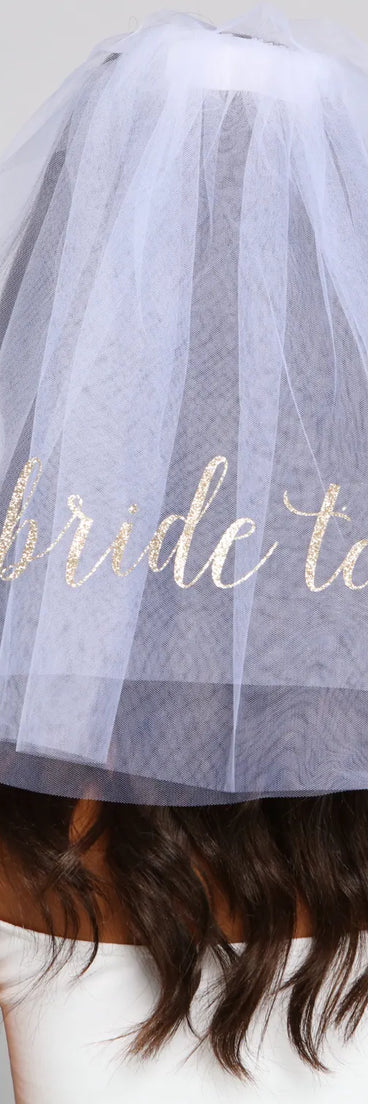 Bride To Be Glitter Veil