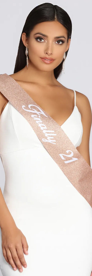 Finally 21 Glitter Sash