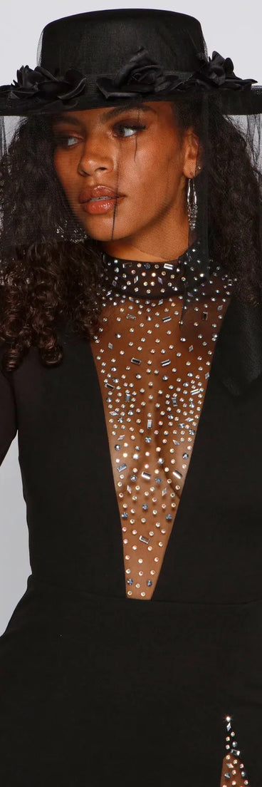 Spellbound Witchy Halloween Boater Hat