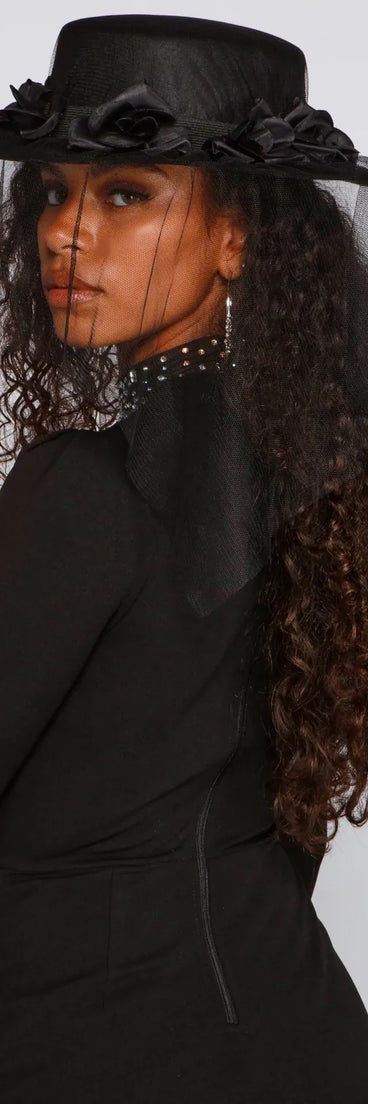 Spellbound Witchy Halloween Boater Hat