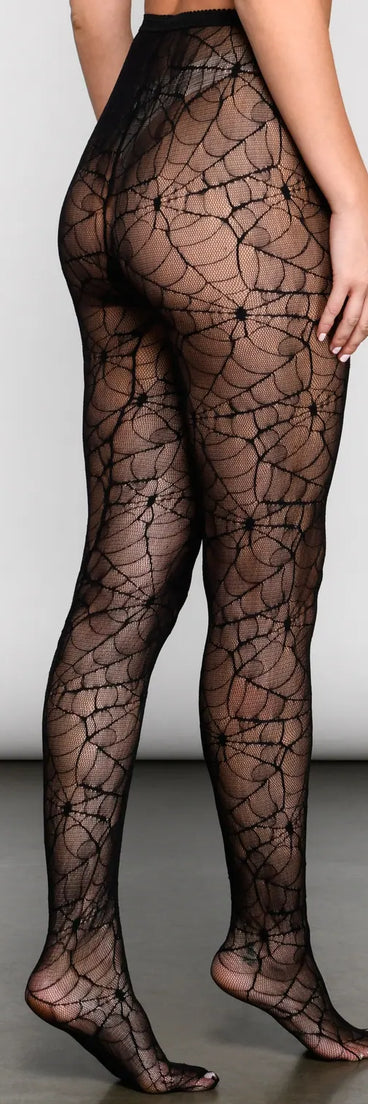 Spiderweb Halloween Lace Tights