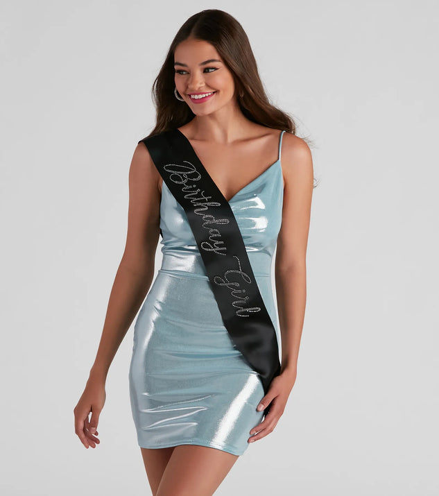 Get inspired with the Birthday Girl Rhinestone Satin Sash, a feed-worthy black piece that’s part of Windsor's updated and curated women’s clothing edit packed with must-have fall outfit ideas.