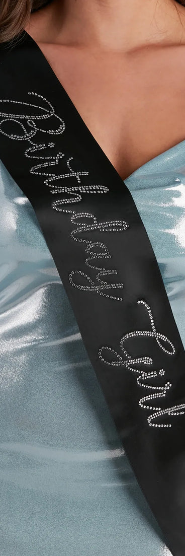 Get inspired with the Birthday Girl Rhinestone Satin Sash, a feed-worthy black piece that’s part of Windsor's updated and curated women’s clothing edit packed with must-have fall outfit ideas.