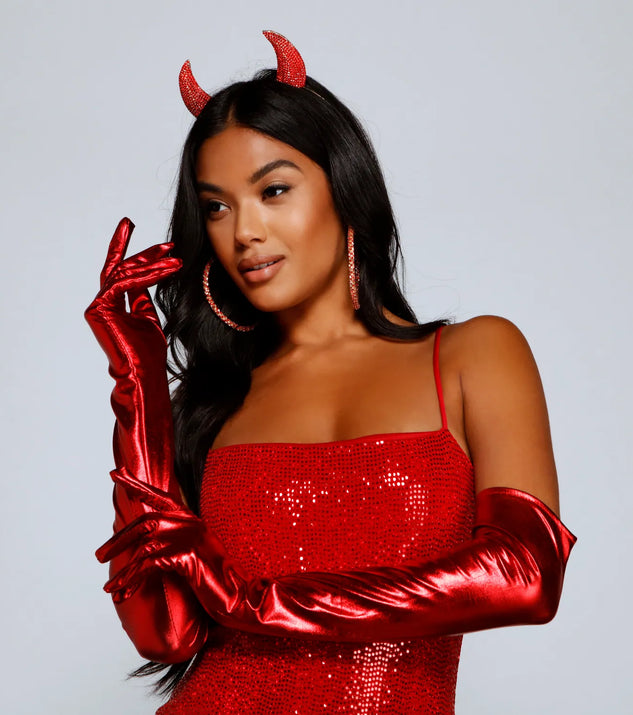 Luxe Lady Halloween Satin Sheen Gloves