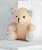Rhinestone Plush Teddy Bear Keychain